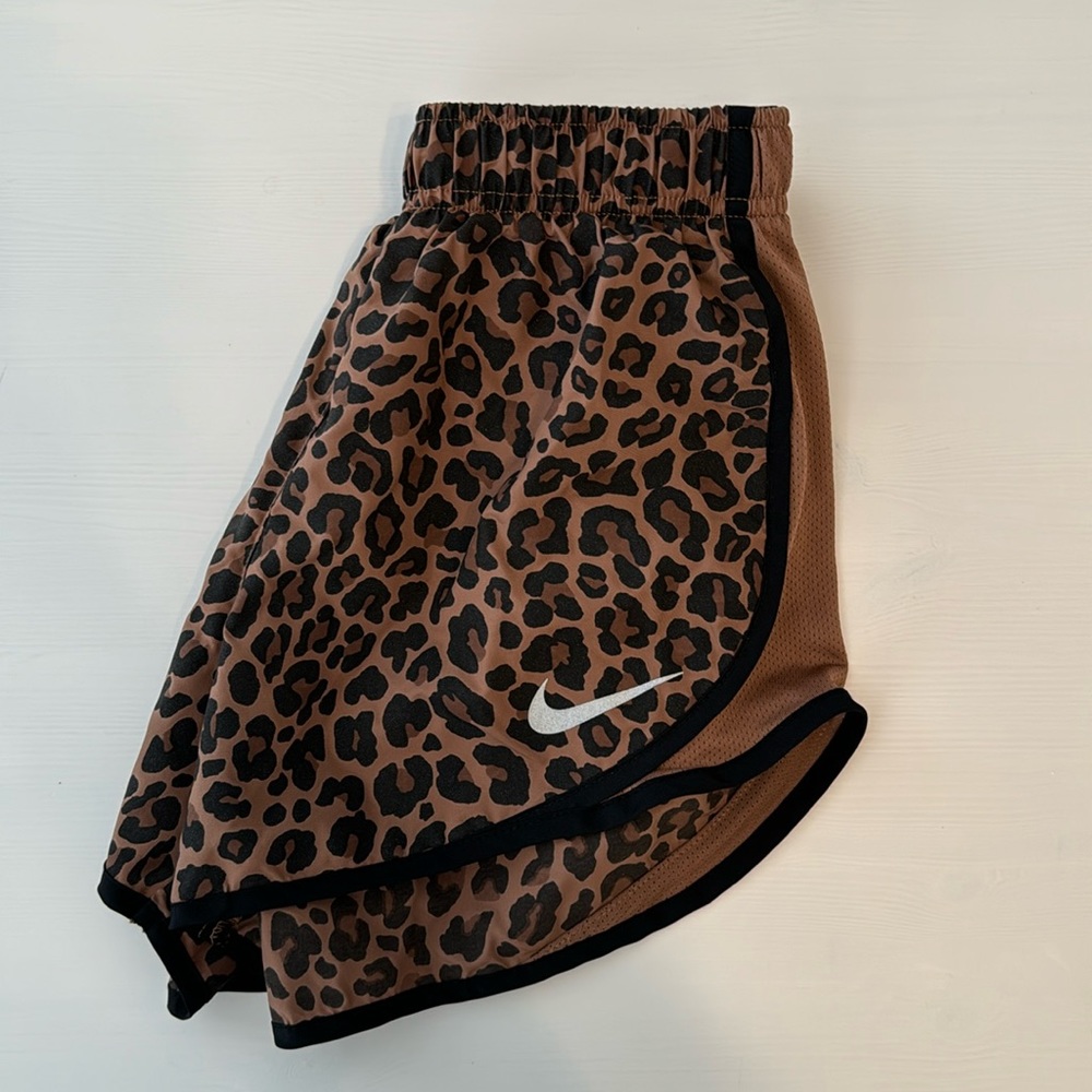 Nike Leopard Athletic Shorts (never worn). Size S